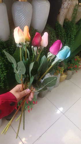 غنچه شاخه ای مصنوعی آبی کد 34