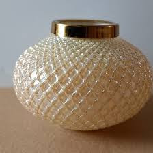 گلدان شیشه ای رنگ کزمی طرح ماه کامل کد49