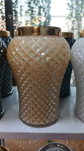 گلدان کمر باریک شیشه بلوری کد104