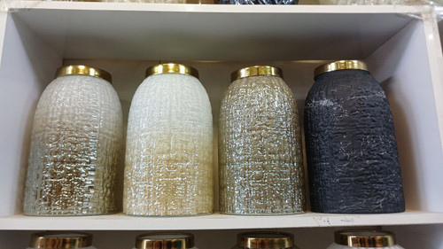 گلدان شیشه ای خمره ای مدل زبرا طرح سرو کد119