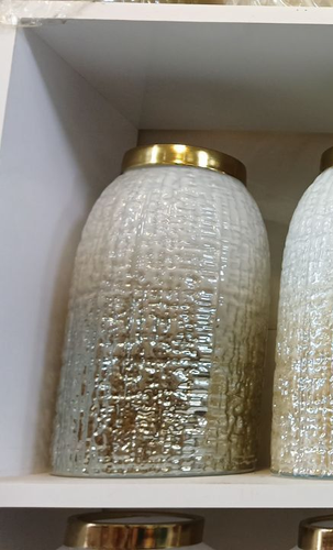 گلدان شیشه بلوری خمره ای مدل زبرا طرح سرو زبرا کد 123