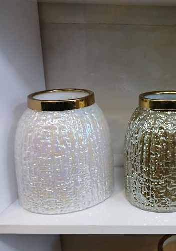 گلدان شیشه ای مدل قلکی طرح زبرا کد144