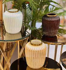 گلدان شیشه ای مدل قلکی طرح خطی تپل کد 149