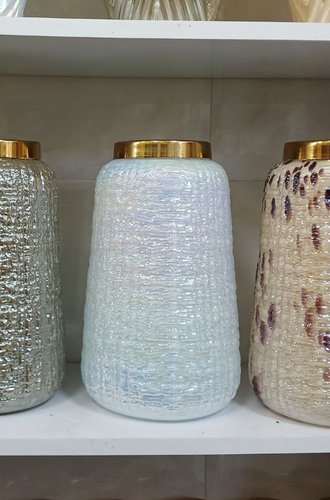 گلدان مدل زبرا شیشه ای مدل زبرا کله قندی طرح الماس کد153