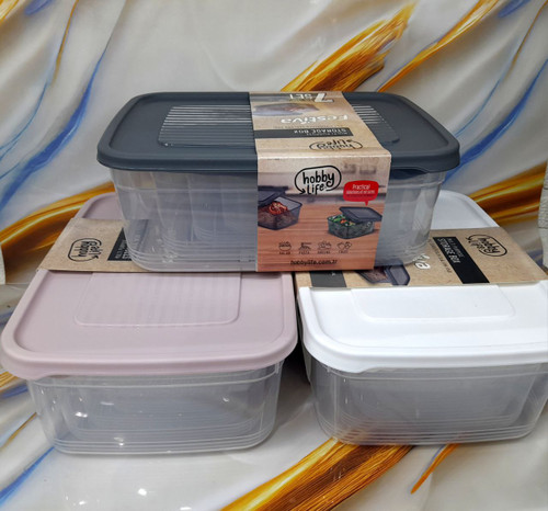 ظرف مستطیل 7 عددی .025 تا 3 لیتری رنگبندی جور کد 181