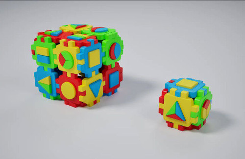 مکعب هوش دوقلو (بازی فکری مکعب) (پازل سه بعدی) (اسباب بازی مکعب هوش) (پازل کیوب) کد380