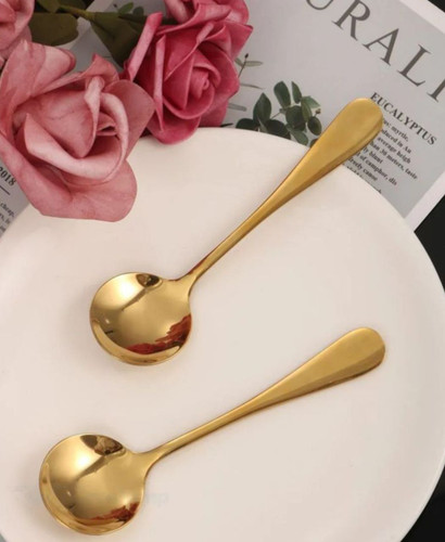 ملاقه خورشت استیل طلایی یونیک کد 611