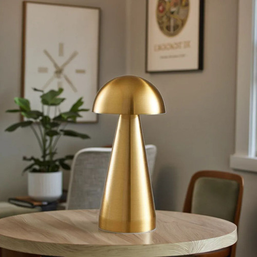 اباژور لمسی استیل طلایی قارچی بزرگ کد964