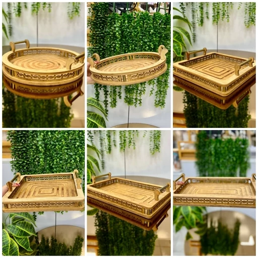 سینی چوب روسی  اصلی  مستطیل دایره مربع چوب خالص