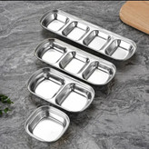 مزه خوری استیل نقره ای مربع یک خانه تا 4 خانه استیل خالص 304کد749