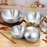 کاسه استیل نقره ای در چهار سایز مختلف کیفیت بالا ارسال فوری استیل خالص صد بو وضد زنگ