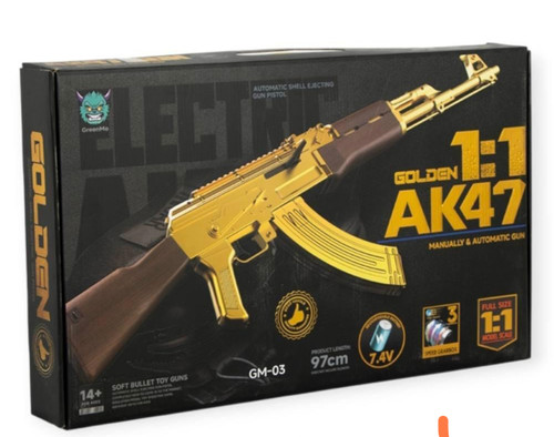 تفنگ AK47 کلاشینکف بزرگ مطابق اندازه واقعی تیر ژله ای کیفیت عالی مدل اصلی رگباری شارژی ارسال فوری در جشنواره تا 30 بهمن