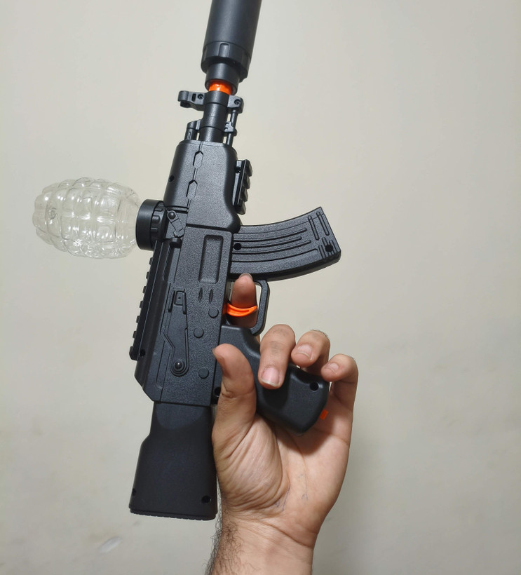 تفنگ تیر ژله ای Ak47 مشکی رگباری Ak47 شارژی فلش دارر و ساده کیفیت بالا ارسال فوری