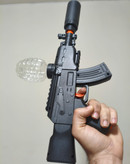 تفنگ تیر ژله ای Ak47 مشکی رگباری Ak47 شارژی فلش دارر و ساده کیفیت بالا ارسال فوری