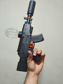 تفنگ تیر ژله ای Ak47 مشکی رگباری Ak47 شارژی فلش دارر و ساده کیفیت بالا ارسال فوری