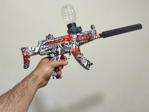 تفنگ تیرژله ای رگباری و تک تیر MP5 و دارای تک تیر و رگباری شارژی صدا خفه کن دار بزرگ کیفیت بالا ارسال فوری 50 درصد تخفیف