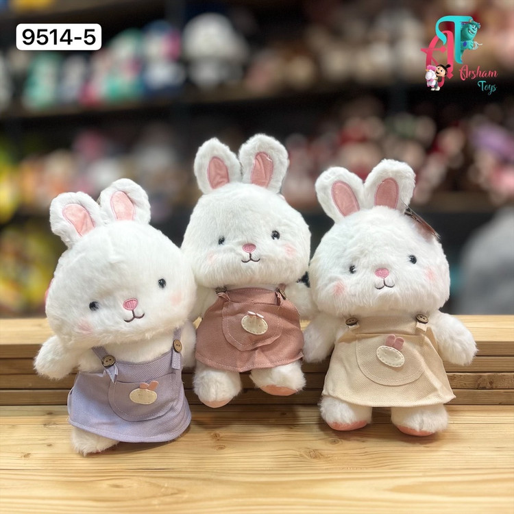عروسک خرگوش پیش بندی گوش گوگولی و ملوس و بامزه کیفیت بالا ارسال فوری فروش در جشنواره تا 72 ساعت دیگر