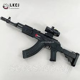 تفنگ تیر ژله رگباری شارژی Ak47Pro کلاشینکف مشکی دوربین دار پنجاه درصد تخفیف فقط تا 12 خرداد عید غدیر خم