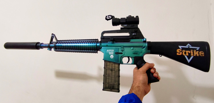 تفنگ پوکه پران بزرگ دوربین دار M16 A3 کیفیت بالا دوربین دار سایز بزرگ مطابق تفنگ واقعی کیفیت بالا ارسال فوری و سریع