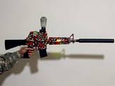 تفنگ M16 تیر ژله ای رگباری شارژی با نور RGB بزرگ 85 سانتی متری ارسال فوری شرکت اصلی فروش ویژه و بسیار فوری فقط تا 16 مرداد