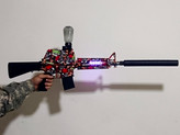 تفنگ M16 تیر ژله ای رگباری شارژی با نور RGB بزرگ 85 سانتی متری ارسال فوری شرکت اصلی فروش ویژه و بسیار فوری فقط تا 16 مرداد