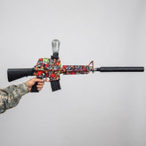 تفنگ M16 تیر ژله ای رگباری شارژی با نور RGB بزرگ 85 سانتی متری ارسال فوری شرکت اصلی فروش ویژه و بسیار فوری فقط تا 16 مرداد