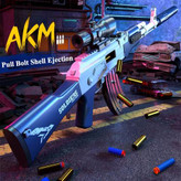 تفنگ کلاشینکف Ak47 پوکه 100 صد سانتی متری پران AK47 دوربین دار پرو اورجینال سفید و آبی ارسال فوری فروش ویژه