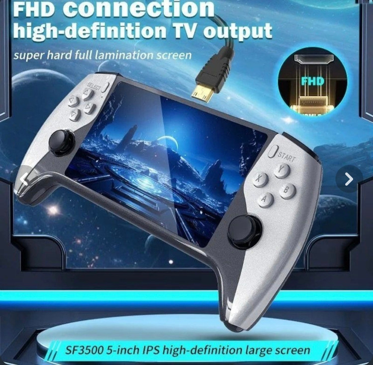 کنسول Pes5 پرتابل با 3500 بازی سونی یک / سگا / نینتندو/ میکرو سوییچ /psp/ رم 64 گیگ قابلیت اضافه اضافه کردم بازی های جدید اورجینال اصلی A+++